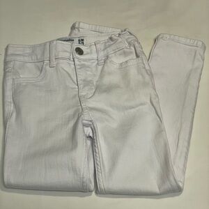 Girls White Jeans Holes Abercrombie Kids Size 5/6